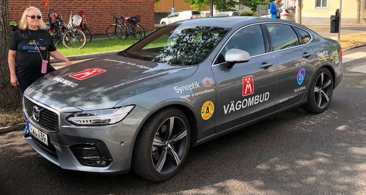 2018: Vägombudssäsong med vägombudsbilen Volvo S90